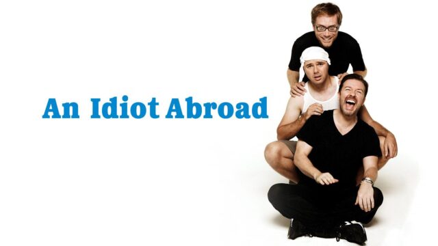 Stephen Merchant An Idiot Abroad TV Show Cast Wallpaper with Comedic Expressions