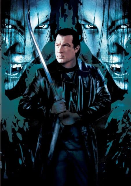 Steven Seagal Holding Sword Dark Intense Action Movie Wallpaper