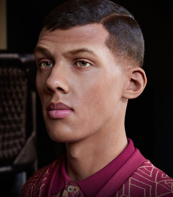 Stromae Wallpapers Close Up Portrait of Man with Patterned Shirt and Artistic Hairstyle