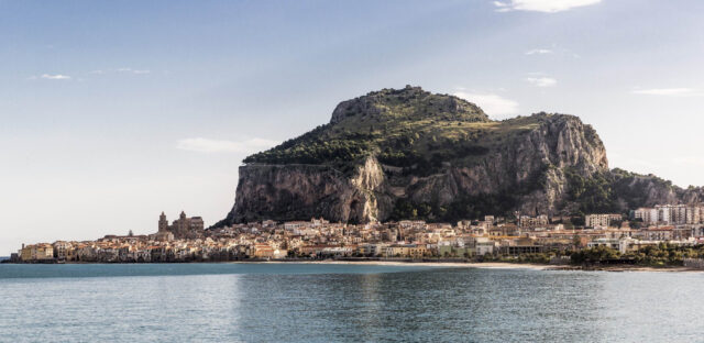 Stunning Seaside View Of Cefalù Sicily Perfect Wallpaper Choice