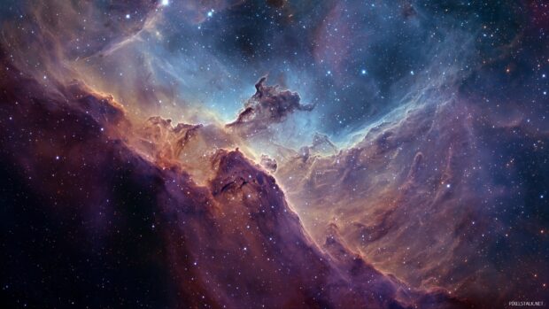 Stunning nebula hd wallpapers, a captivating celestial scene featuring a vast, vibrant nebula illuminated by nearby stars,.