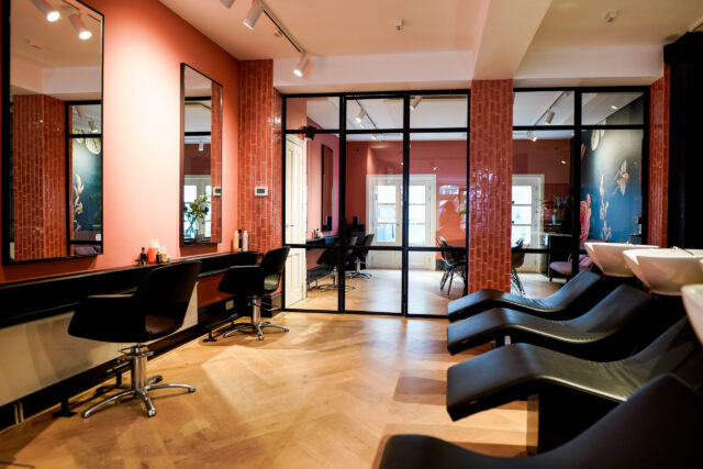 Stylish Hair Salon Interior With Modern Design Elements