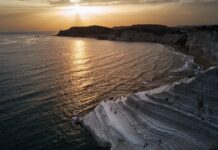 Sunset Over Scala dei Turchi Sicily Breathtaking Wallpaper