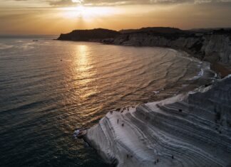Sunset Over Scala dei Turchi Sicily Breathtaking Wallpaper