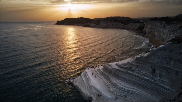 Sunset Over Scala dei Turchi Sicily Breathtaking Wallpaper