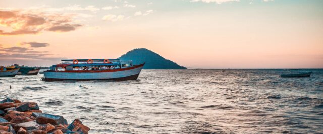 Sunset Serenity On Lake Malawi_ Breathtaking Wallpaper Background