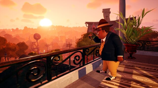 Sunset View From Balcony In Hello Neighbor 2 Game Wallpaper
