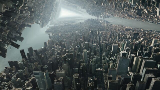 Surreal Inception Cityscape Wallpaper With Twisted Architecture