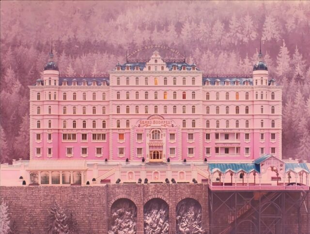 The Grand Budapest Hotel Beautiful Pink Exterior Wallpaper Background