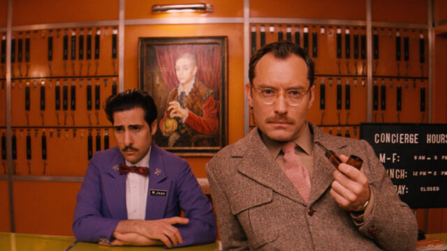 The Grand Budapest Hotel Concierge and Lobby Scene Wallpaper