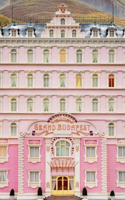 The Grand Budapest Hotel Pink Facade Detailed Architecture Wallpaper