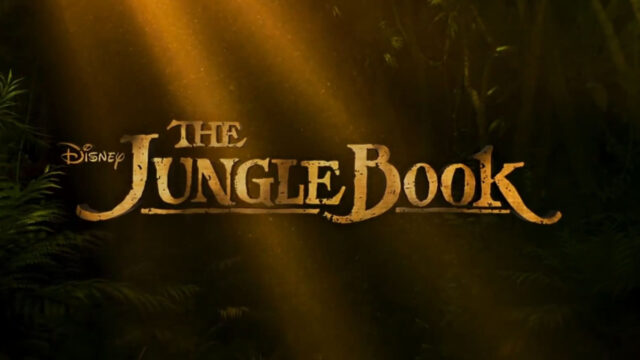 The Jungle Book Movie Logo with Jungle Background and Golden Light Rays
