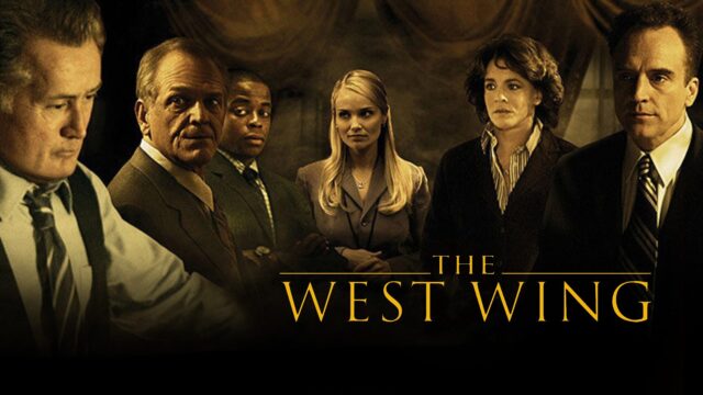 The West Wing TV Series Cast Group Wallpaper for Political Drama Fans
