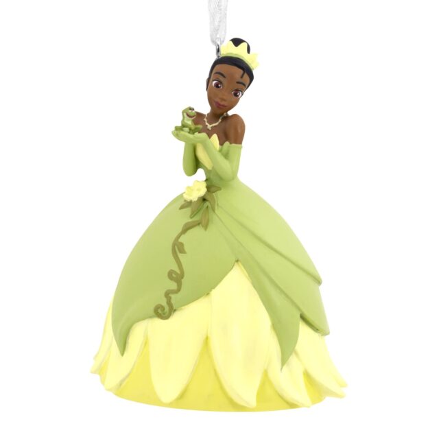 Tiana The Princess And The Frog Figurine Holding Frog In Green Yellow Dress