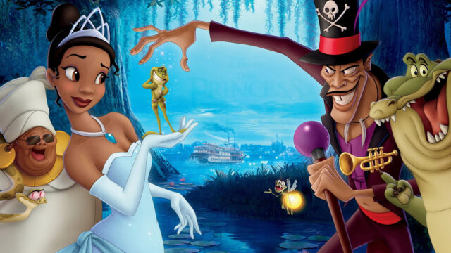 Tiana and Friends in The Princess and the Frog Magical Bayou Scene Wallpaper