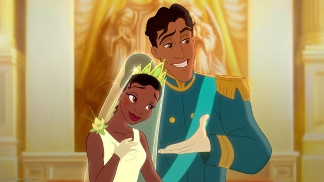 Tiana and Prince Naveen Wedding Scene The Princess and the Frog Wallpaper