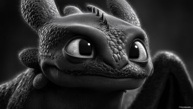 Toothless HD Wallpaper For Mac, A Stunning Close Up Of Toothless With Detailed Textures, Showcasing His Friendly Demeanor In High Definition