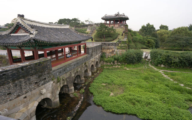 Traditional Korean Architecture in Serene Landscape South Korea Wallpaper