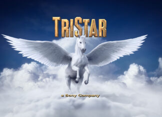 TriStar Pictures Logo With Flying Pegasus In Clouds Wallpaper