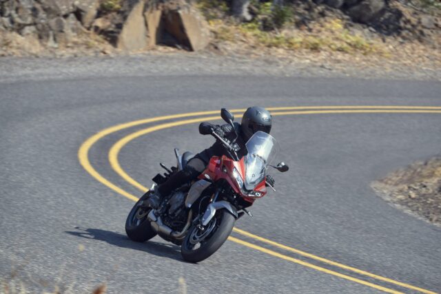 Triumph Tiger Sport 660 Riding on Curvy Mountain Road Wallpaper (2)