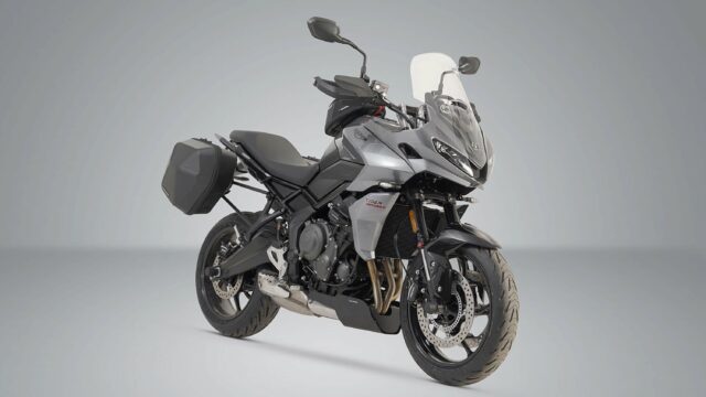 Triumph Tiger Sport 660 Stylish Gray Motorcycle with Side Cases on Neutral Background Wallpapers