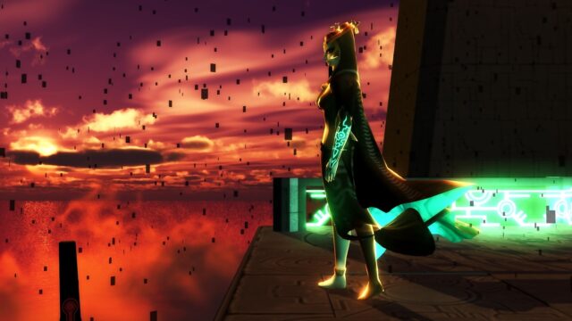 Twilight Princess Sunset Scene With Mysterious Figure Wallpaper