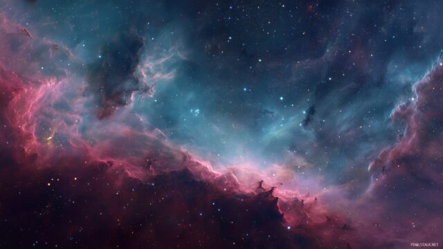 Unique HD Wallpaper For PC, A Breathtaking Cosmic Vista Filled With Vibrant Nebulae And Distant Galaxies, Showcasing The Beauty Of The Universe
