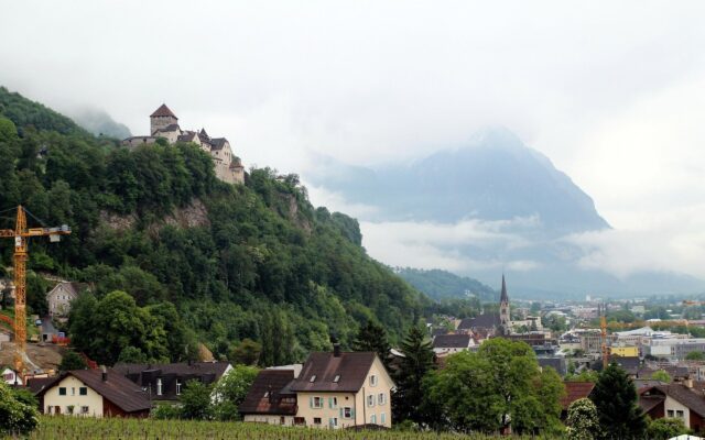 Vaduz Castle And Scenic Alpine View Wallpaper