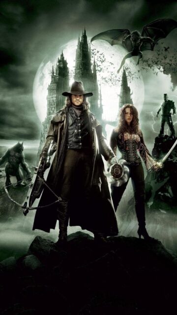 Van Helsing Gothic Adventure Wallpaper Full Moon Scene