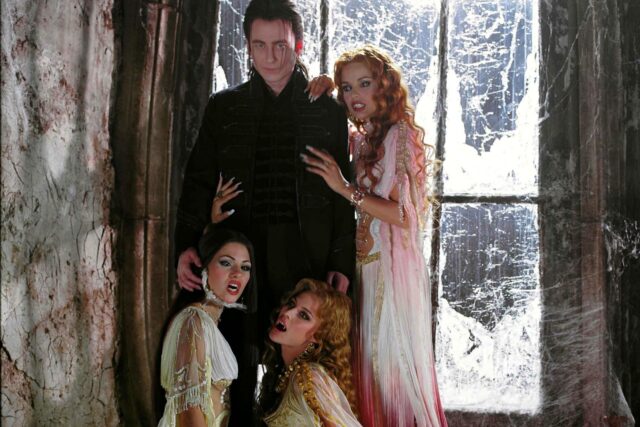 Van Helsing Gothic Scene With Vampires And Dracula