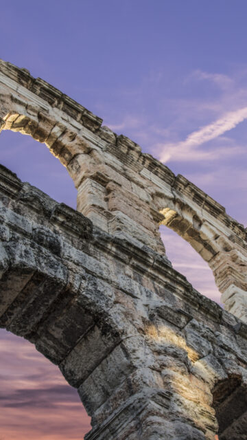 Verona Arena At Sunset Captivating Architecture Wallpaper