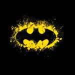 Vibrant Batman Logo Splash Art Wallpaper