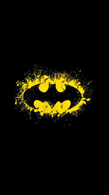 Vibrant Batman Logo Splash Art Wallpaper