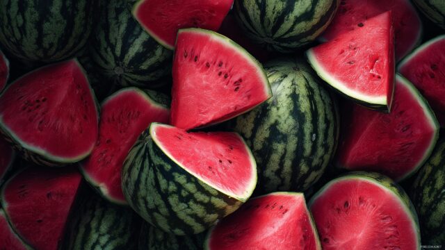 Watermelon Wallpaper HD, Stunning Visuals Of Ripe Watermelons With Intricate Details And Rich Color Contrast