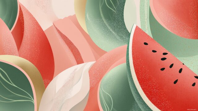 Watermelon Wallpaper Abstract, Modern And Artistic Interpretations Of Watermelons With Unique Shapes And Stylish Palettes