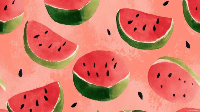 Watermelon Wallpaper Backgrounds, Playful Watercolor Style Melons And Patterns Perfect For Giving Your Space A Fresh Look