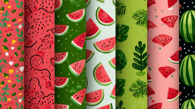 Watermelon Wallpaper For Summer, Lively And Energetic Watermelon Patterns Showcasing Summer Fun And Beach Vibes