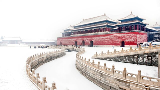 Winter Beauty Of Forbidden City Beijing Wallpaper
