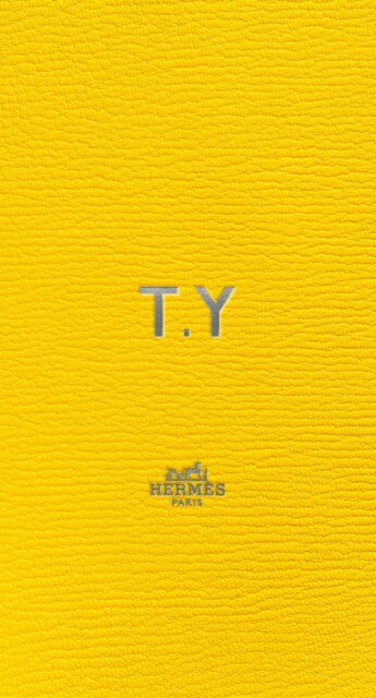 Yellow Leather Texture Hermes Wallpaper Background