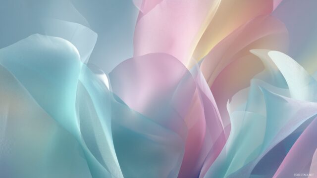 laptop HD wallpaper for abstract shapes, a dreamlike mix of soft hues and layered transparencies inviting serenity.