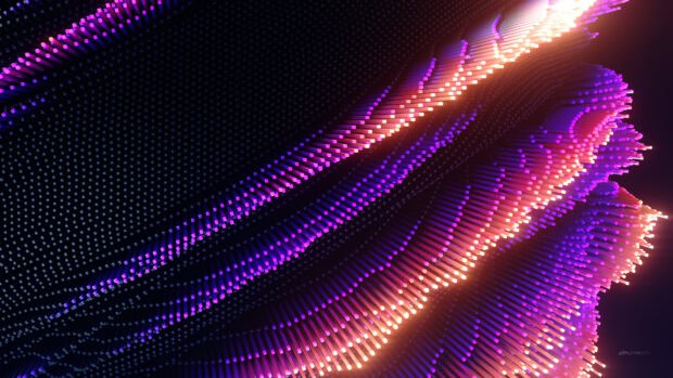 This backdrop wallpapers shows vibrant and dynamic light bars creating a flowing effect, 4K Desktop Wallpaper