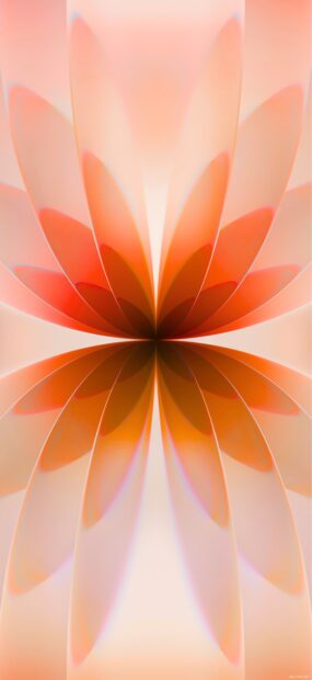 This image presents an abstract orange floral design suitable for iPhone 17 wallpapers, 4K iPhone Wallpaper