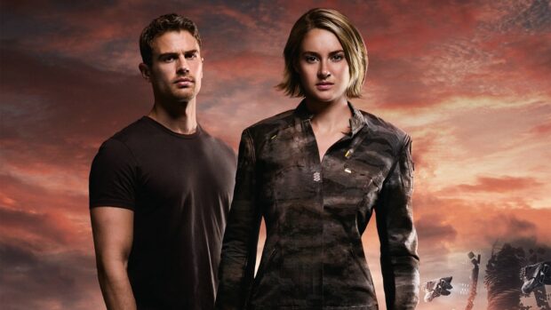 A man and woman from Allegiant Wallpapers stand against a dramatic sky, HD Desktop Wallpaper