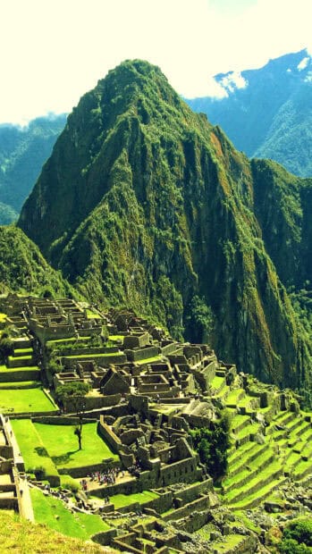 The ancient Machu Picchu ruins surrounded by green mountains in Peru Wallpapers, HD Phone Wallpaper