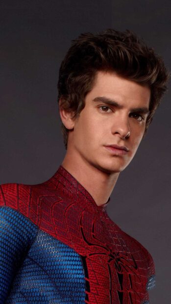 Andrew Garfield as Spider Man looking serious in a close up shot, HD Mobile Wallpaper