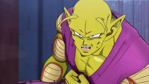 Piccolo shows determination during a tense moment in Dragon Ball Super Super Hero, HD Desktop Wallpaper