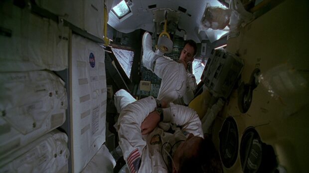 The Apollo 13 crew inside the spacecraft preparing for their mission, HD Desktop Wallpaper
