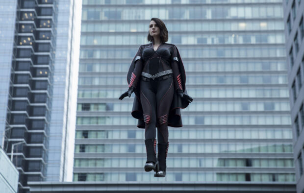 Aya Cash is hovering above the ground in a cityscape, HD Desktop Wallpaper
