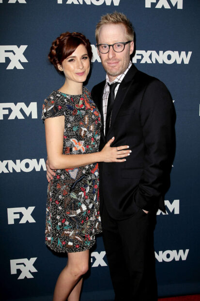 Aya Cash with a man posing together at an FX event, HD Mobile Wallpaper