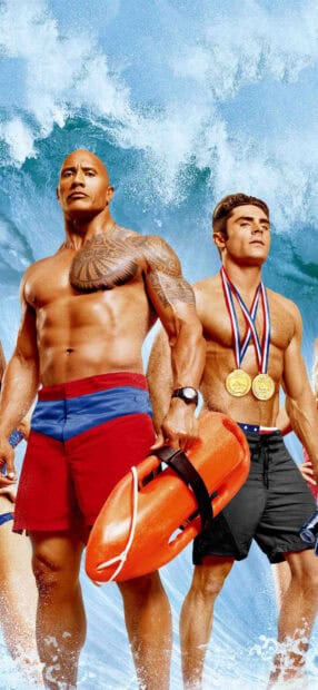 The Baywatch movie shows lifeguards ready to save lives on the beach, HD Phone Wallpaper
